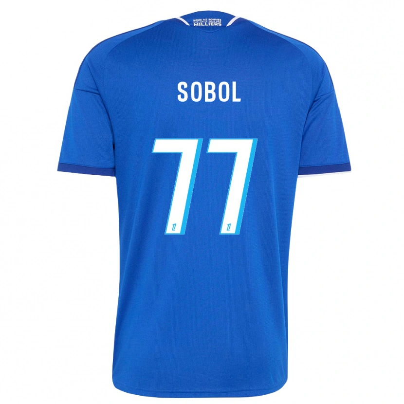 Danxen Barn Eduard Sobol #77 Kongelig Blå Hvit Hjemmetrøye Drakt Trøye 2026/27 Skjorter T-Skjorte