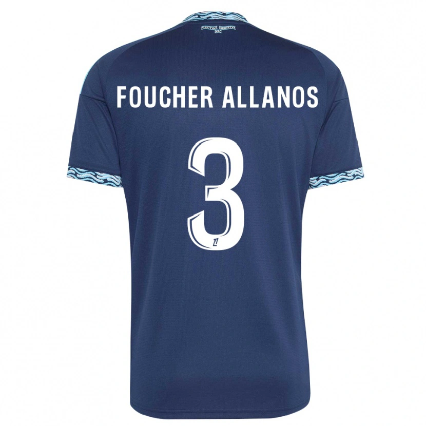 Danxen Barn Ismaël Foucher Allanos #3 Stålblå Hvit Hjemmetrøye Drakt Trøye 2026/27 Skjorter T-Skjorte
