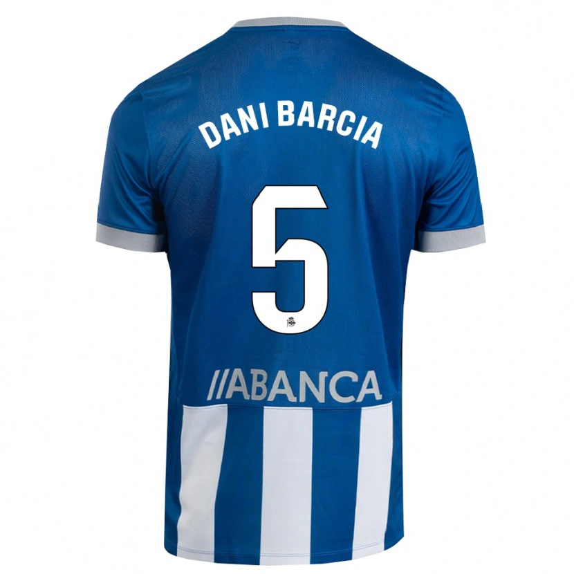 Danxen Barn Dani Barcia #5 Blå Grå Hvit Hjemmetrøye Drakt Trøye 2026/27 Skjorter T-Skjorte