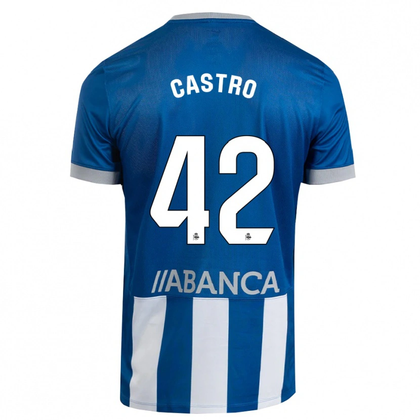Danxen Barn Lucas Castro #42 Blå Grå Hvit Hjemmetrøye Drakt Trøye 2026/27 Skjorter T-Skjorte
