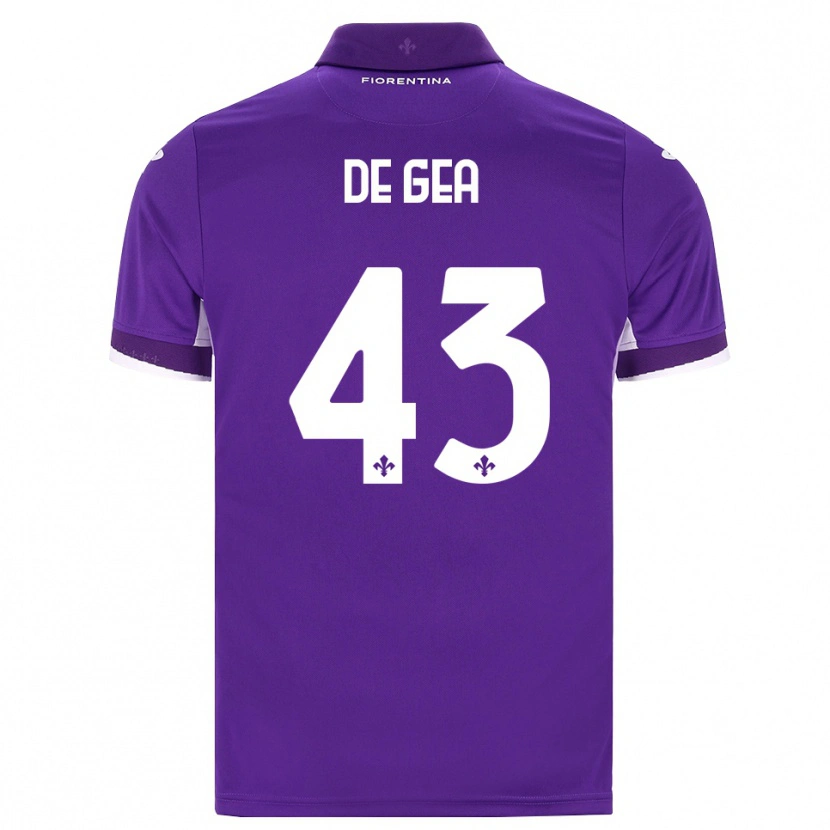 Danxen Barn David De Gea #43 Lilla Hvit Rosa Hjemmetrøye Drakt Trøye 2026/27 Skjorter T-Skjorte