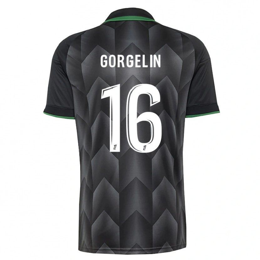Danxen Barn Mathieu Gorgelin #16 Hvit Svart Grønn Bortetrøye Drakt Trøye 2026/27 Skjorter T-Skjorte
