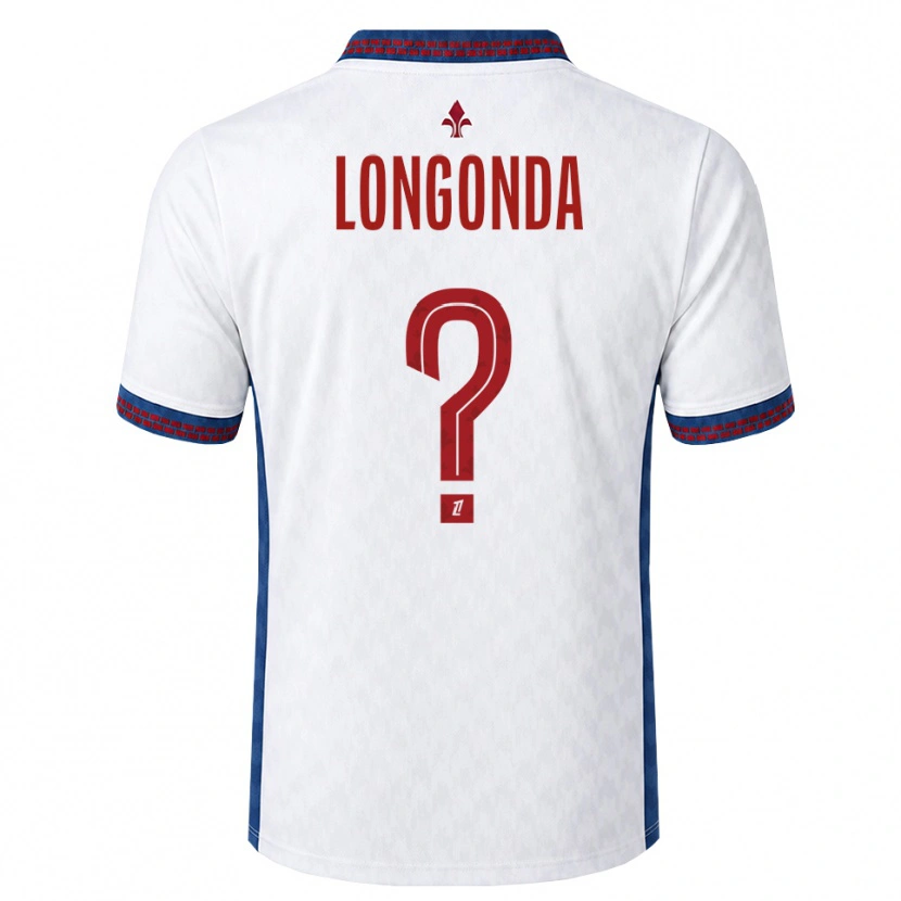 Danxen Barn Jean-Pierre Longonda #0 Rød Hvit Blå Bortetrøye Drakt Trøye 2026/27 Skjorter T-Skjorte