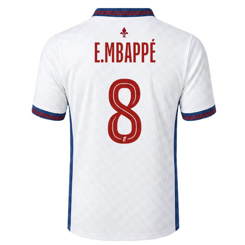 Danxen Barn Ethan Mbappé #8 Rød Hvit Blå Bortetrøye Drakt Trøye 2026/27 Skjorter T-Skjorte