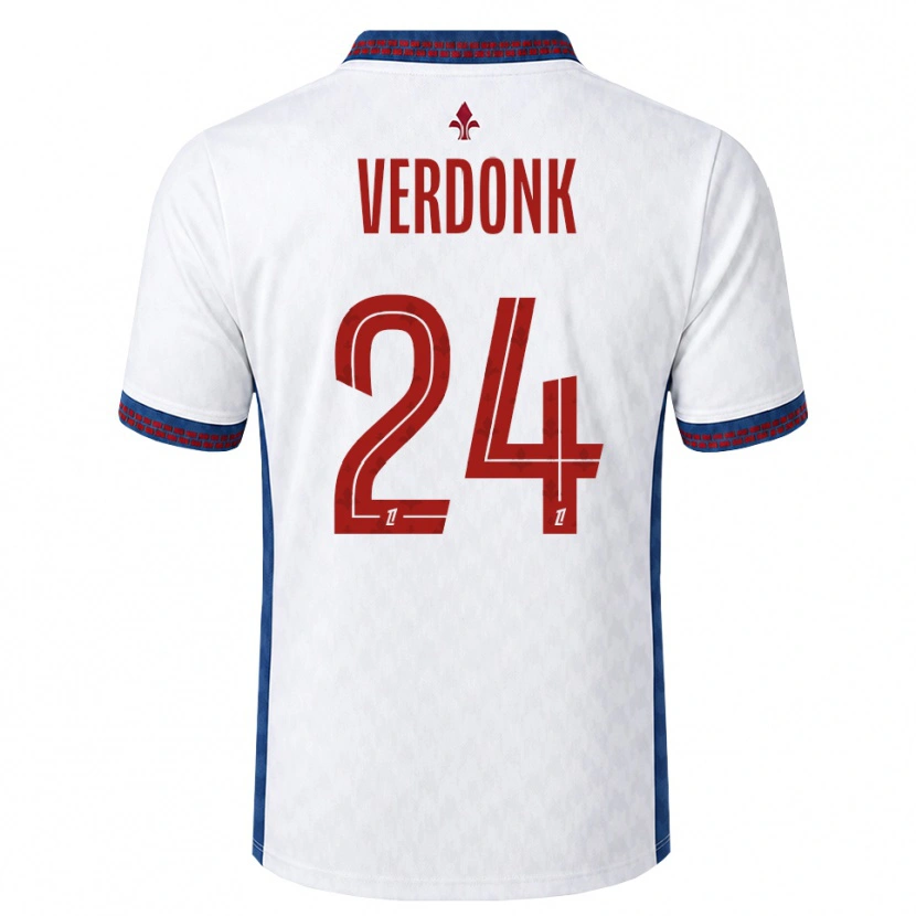 Danxen Barn Calvin Verdonk #24 Rød Hvit Blå Bortetrøye Drakt Trøye 2026/27 Skjorter T-Skjorte