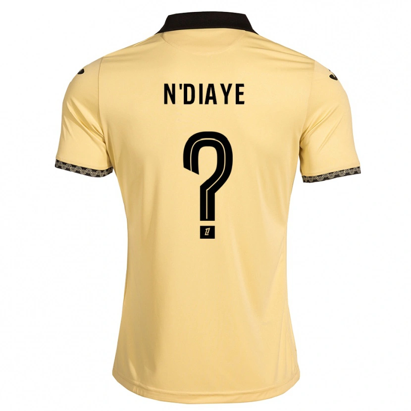 Danxen Barn Bassirou N'diaye #0 Navajo Hvit Svart Bortetrøye Drakt Trøye 2026/27 Skjorter T-Skjorte