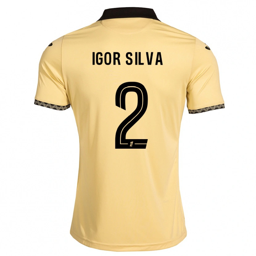 Danxen Barn Igor Silva #2 Navajo Hvit Svart Bortetrøye Drakt Trøye 2026/27 Skjorter T-Skjorte