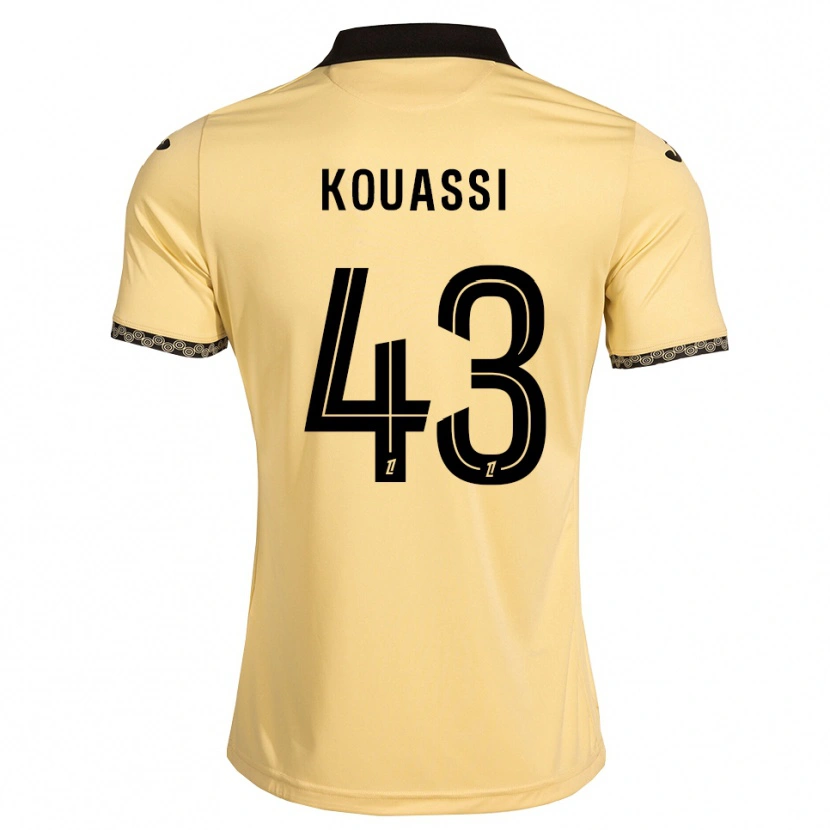 Danxen Barn Arsène Kouassi #43 Navajo Hvit Svart Bortetrøye Drakt Trøye 2026/27 Skjorter T-Skjorte