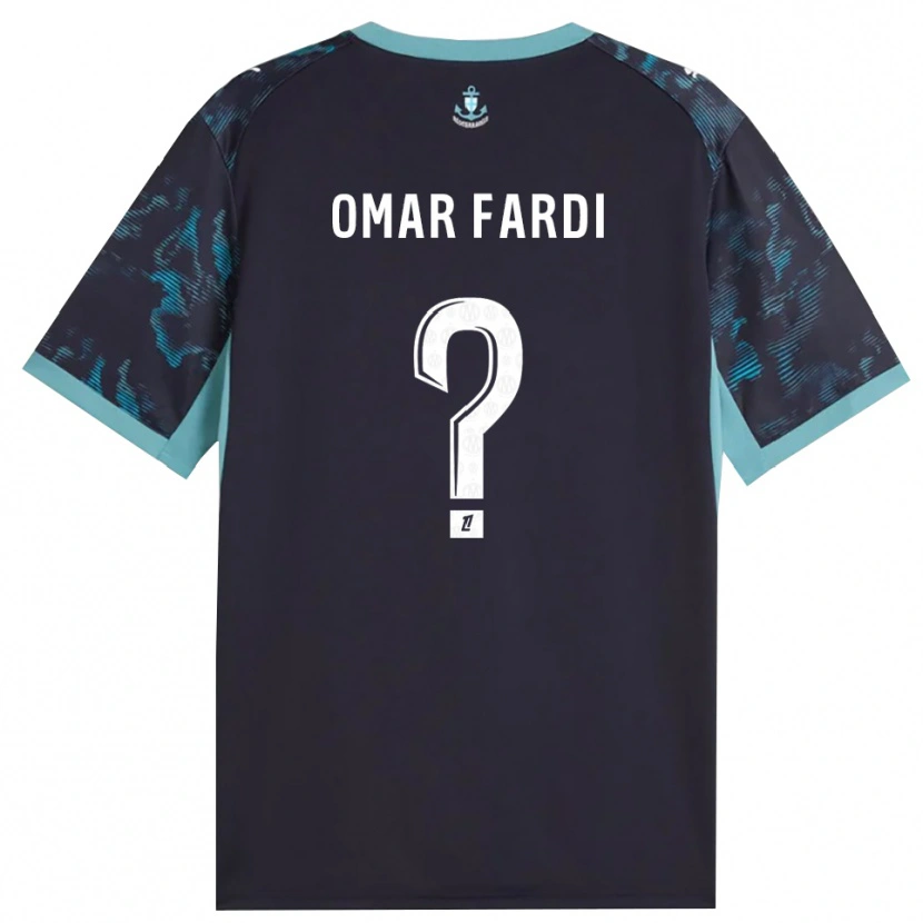Danxen Barn El Omar Fardi #0 Blek Turkis Hvit Svart Bortetrøye Drakt Trøye 2026/27 Skjorter T-Skjorte