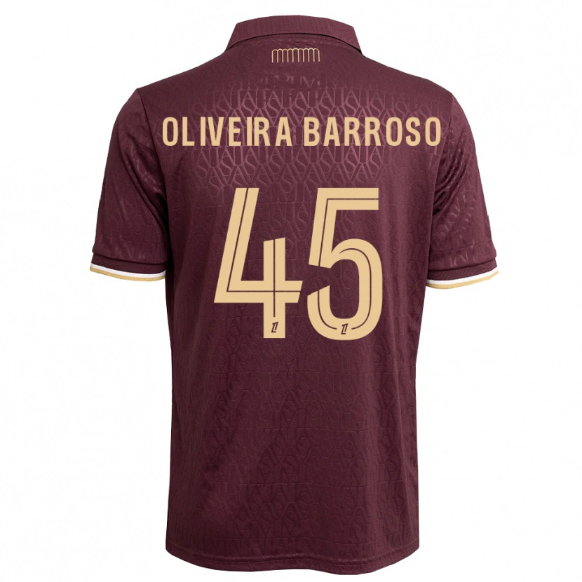 Danxen Barn Mickael Oliveira Barroso #45 Maron Sandbrun Bortetrøye Drakt Trøye 2026/27 Skjorter T-Skjorte