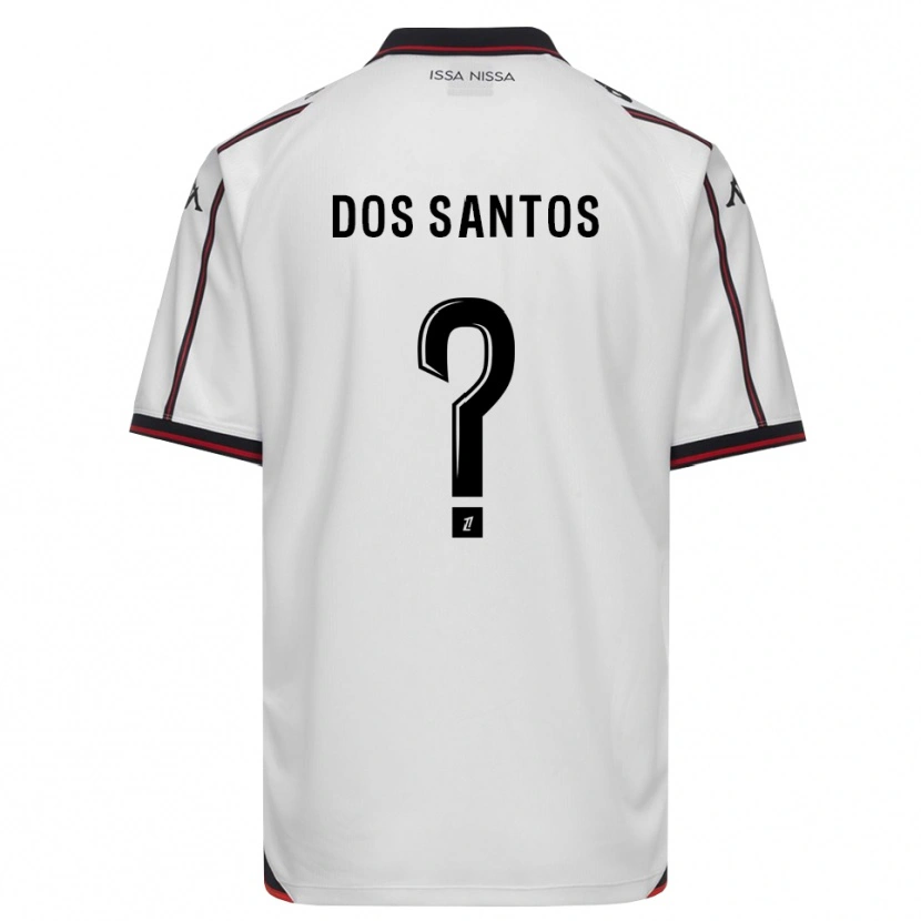 Danxen Barn Jeyzi Dos Santos #0 Svart Hvit Bortetrøye Drakt Trøye 2026/27 Skjorter T-Skjorte