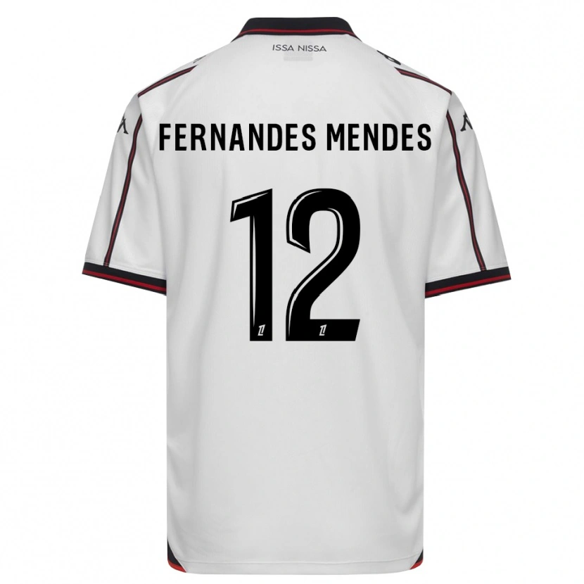 Danxen Barn Mathis Fernandes Mendes #12 Svart Hvit Bortetrøye Drakt Trøye 2026/27 Skjorter T-Skjorte