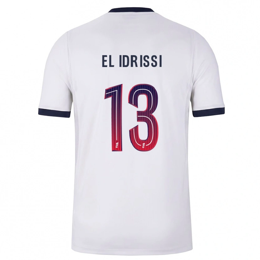 Danxen Barn Mohamed-Amine El Idrissi #13 Hvit Svart Rød Bortetrøye Drakt Trøye 2026/27 Skjorter T-Skjorte
