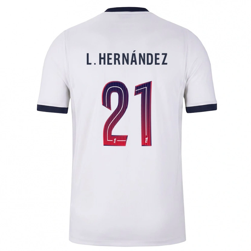 Danxen Barn Lucas Hernández #21 Hvit Svart Rød Bortetrøye Drakt Trøye 2026/27 Skjorter T-Skjorte
