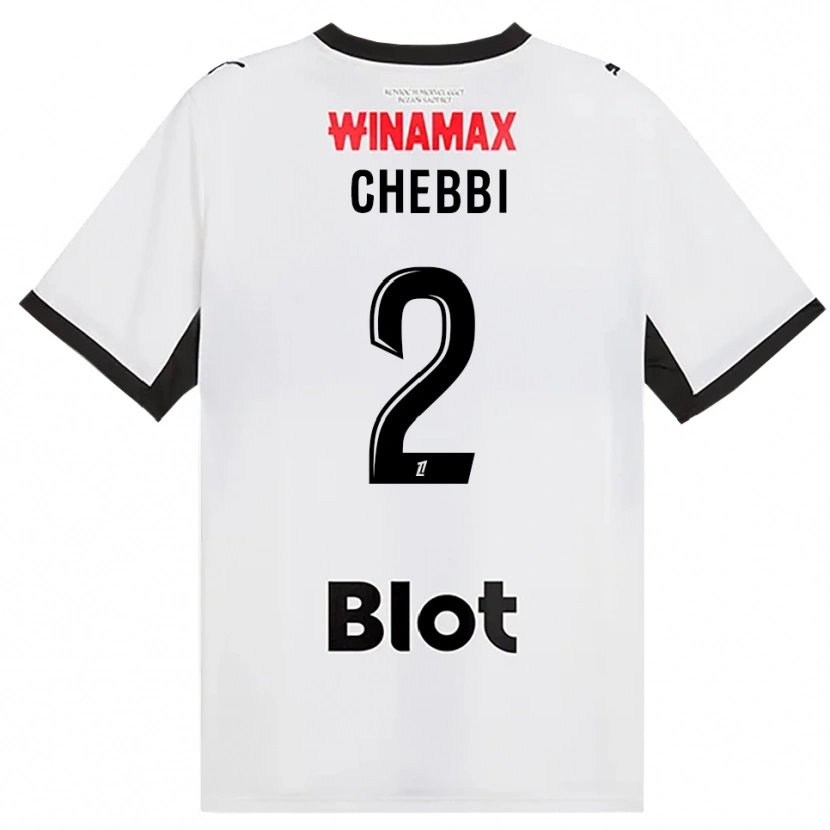 Danxen Barn Mohamed Chebbi #2 Svart Hvit Rød Bortetrøye Drakt Trøye 2026/27 Skjorter T-Skjorte