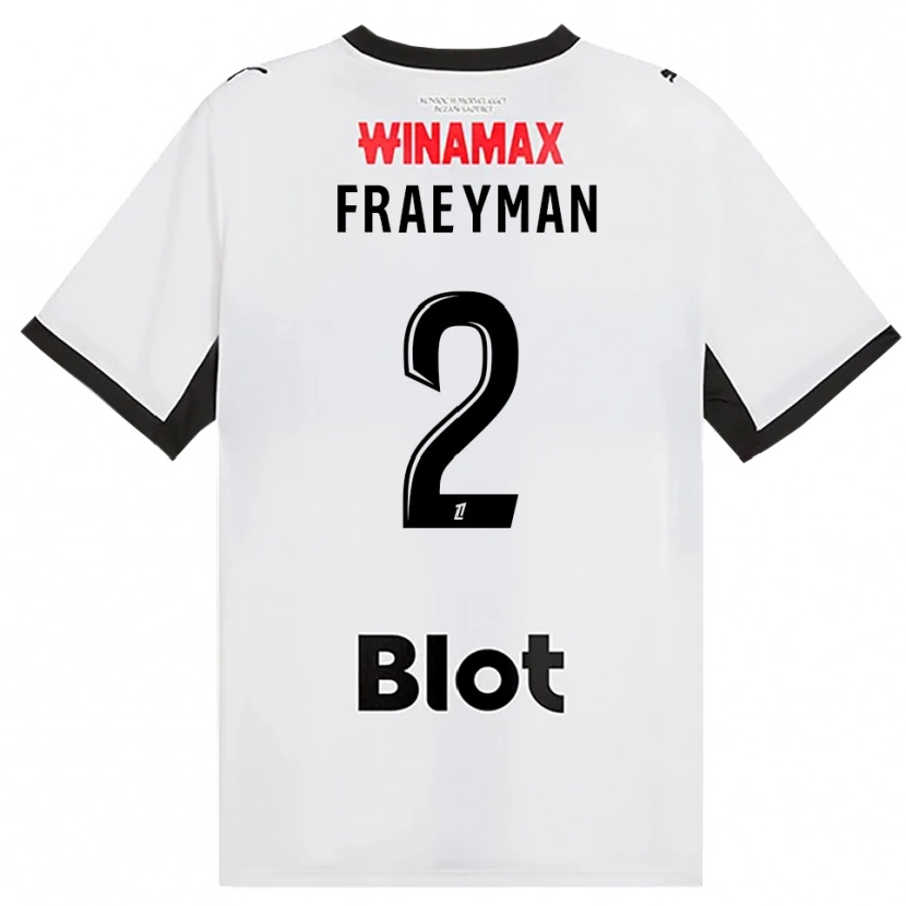 Danxen Barn Dorian Fraeyman #2 Svart Hvit Rød Bortetrøye Drakt Trøye 2026/27 Skjorter T-Skjorte