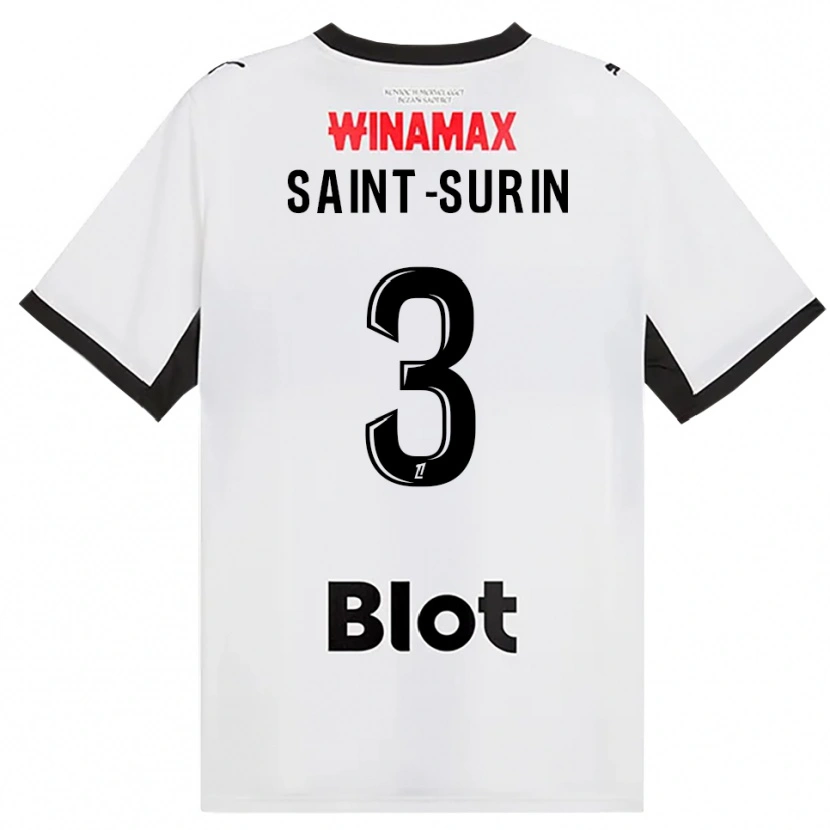 Danxen Barn Rio Saint-Surin #3 Svart Hvit Rød Bortetrøye Drakt Trøye 2026/27 Skjorter T-Skjorte