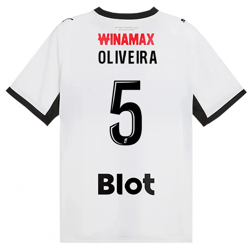 Danxen Barn Gonçalo Oliveira #5 Svart Hvit Rød Bortetrøye Drakt Trøye 2026/27 Skjorter T-Skjorte