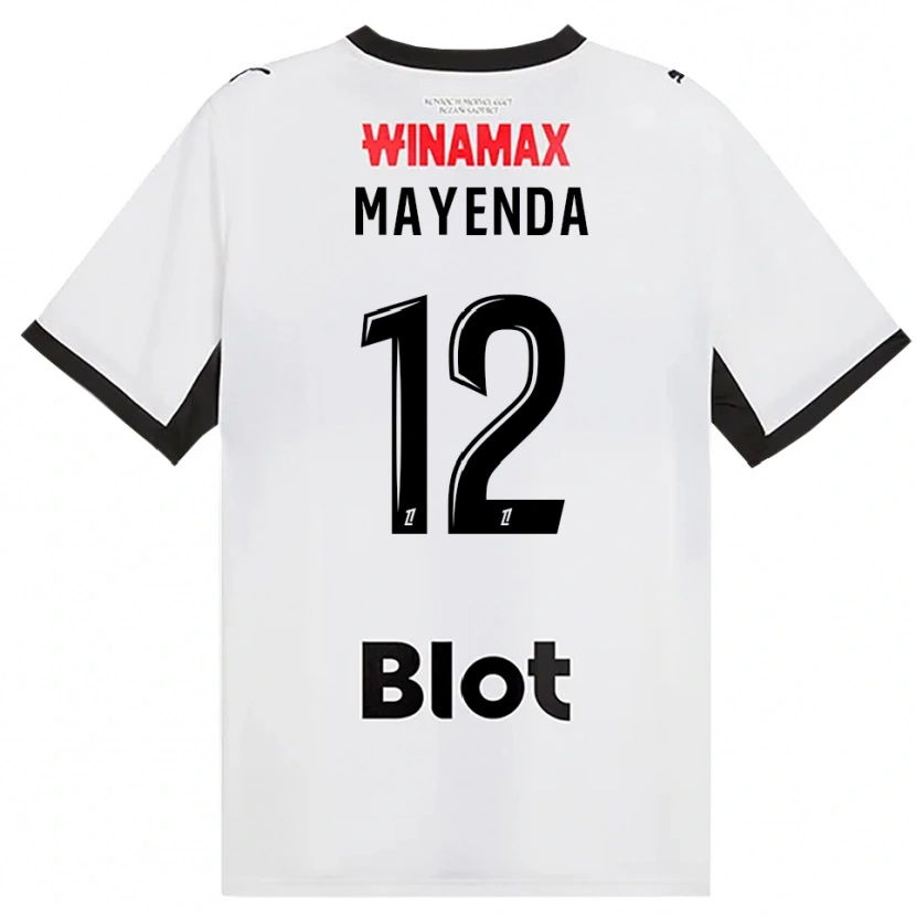 Danxen Barn Eliezer Mayenda #12 Svart Hvit Rød Bortetrøye Drakt Trøye 2026/27 Skjorter T-Skjorte
