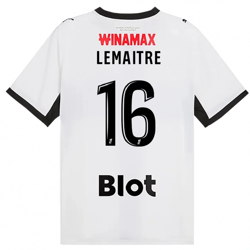 Danxen Barn Nicolas Lemaître #16 Svart Hvit Rød Bortetrøye Drakt Trøye 2026/27 Skjorter T-Skjorte