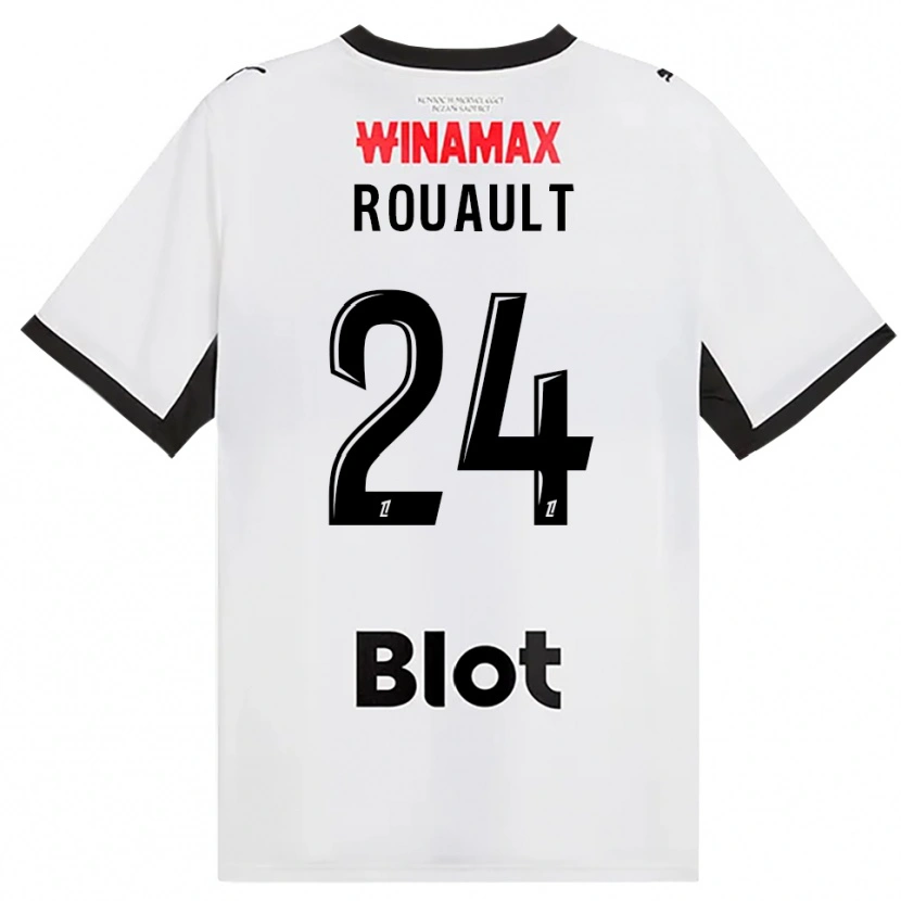Danxen Barn Anthony Rouault #24 Svart Hvit Rød Bortetrøye Drakt Trøye 2026/27 Skjorter T-Skjorte