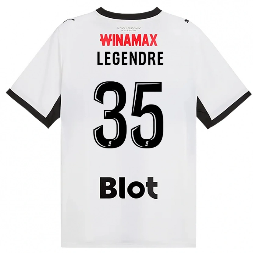 Danxen Barn Elías Legendre Quiñónez #35 Svart Hvit Rød Bortetrøye Drakt Trøye 2026/27 Skjorter T-Skjorte