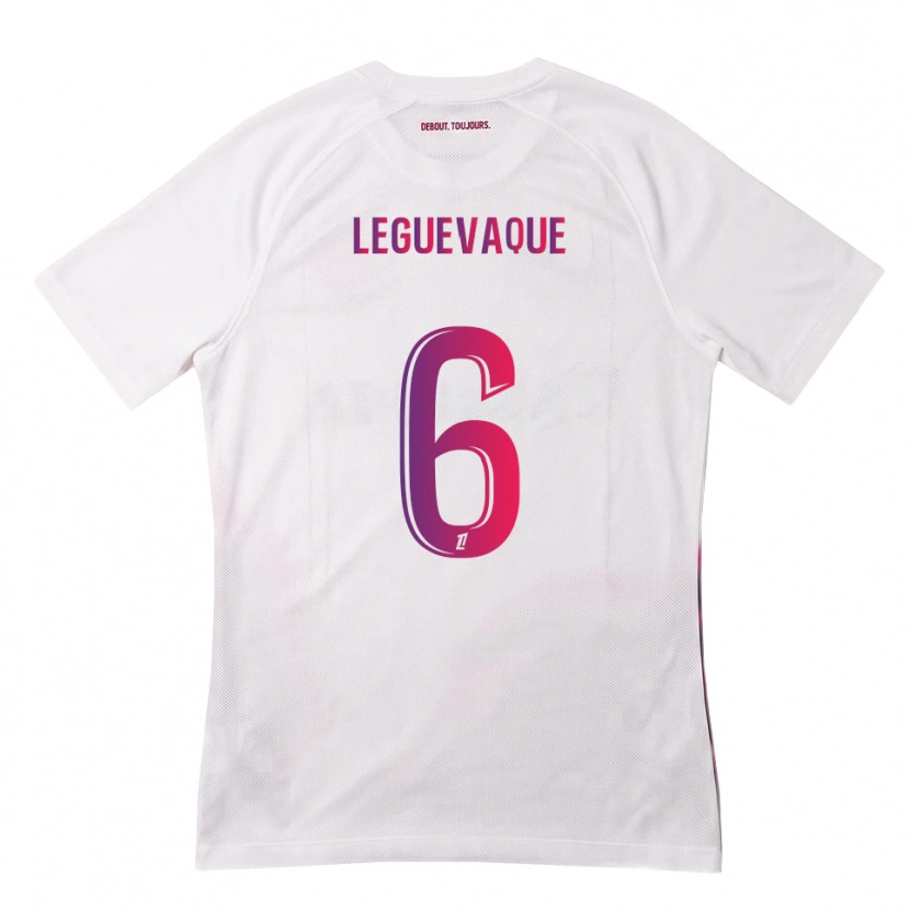 Danxen Barn Laurie Leguevaque #6 Hvit Rosa Lilla Bortetrøye Drakt Trøye 2026/27 Skjorter T-Skjorte