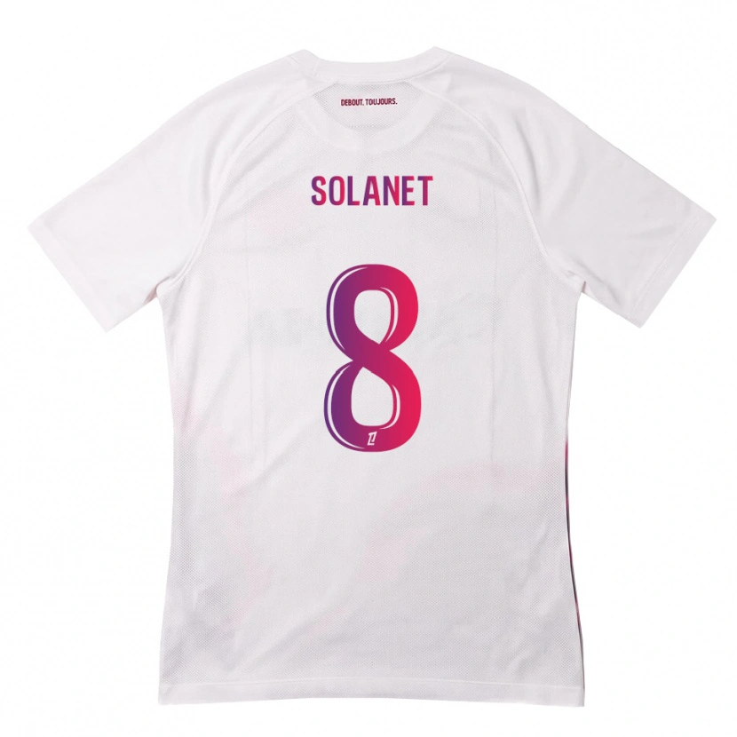 Danxen Barn Tatiana Solanet #8 Hvit Rosa Lilla Bortetrøye Drakt Trøye 2026/27 Skjorter T-Skjorte
