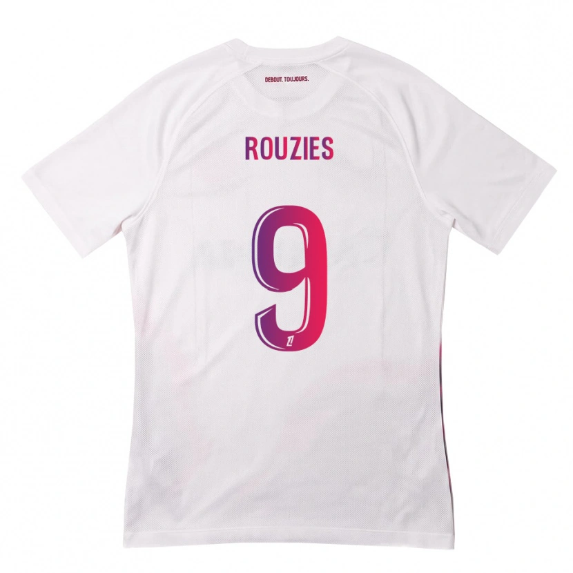 Danxen Barn Manon Rouzies #9 Hvit Rosa Lilla Bortetrøye Drakt Trøye 2026/27 Skjorter T-Skjorte