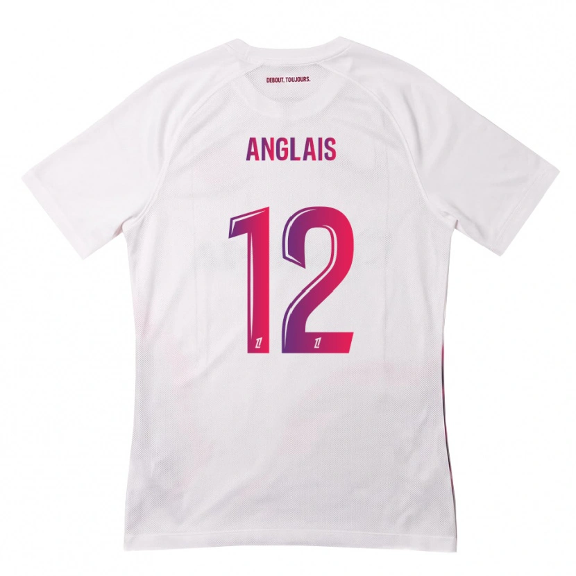 Danxen Barn Anaëlle Anglais #12 Hvit Rosa Lilla Bortetrøye Drakt Trøye 2026/27 Skjorter T-Skjorte