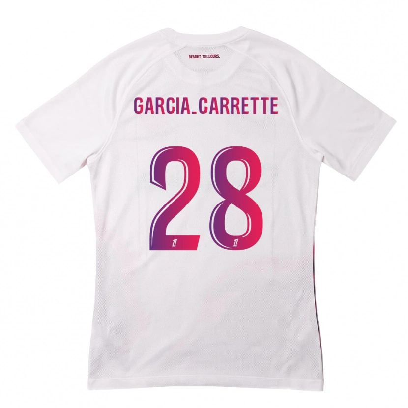 Danxen Barn Hortense Garcia-Carrette #28 Hvit Rosa Lilla Bortetrøye Drakt Trøye 2026/27 Skjorter T-Skjorte