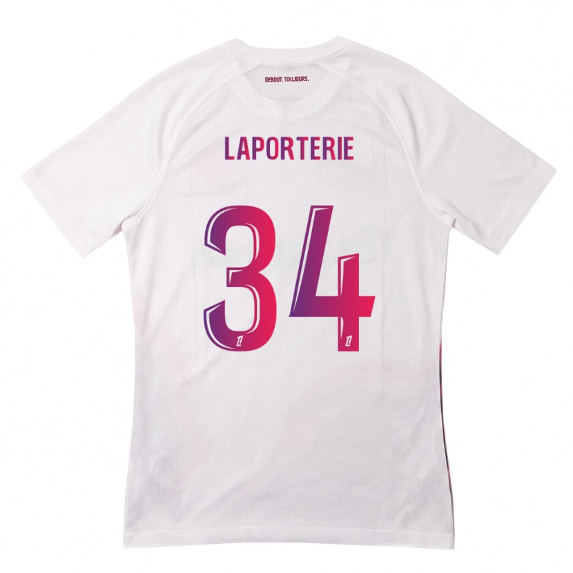 Danxen Barn Ambre Laporterie #34 Hvit Rosa Lilla Bortetrøye Drakt Trøye 2026/27 Skjorter T-Skjorte