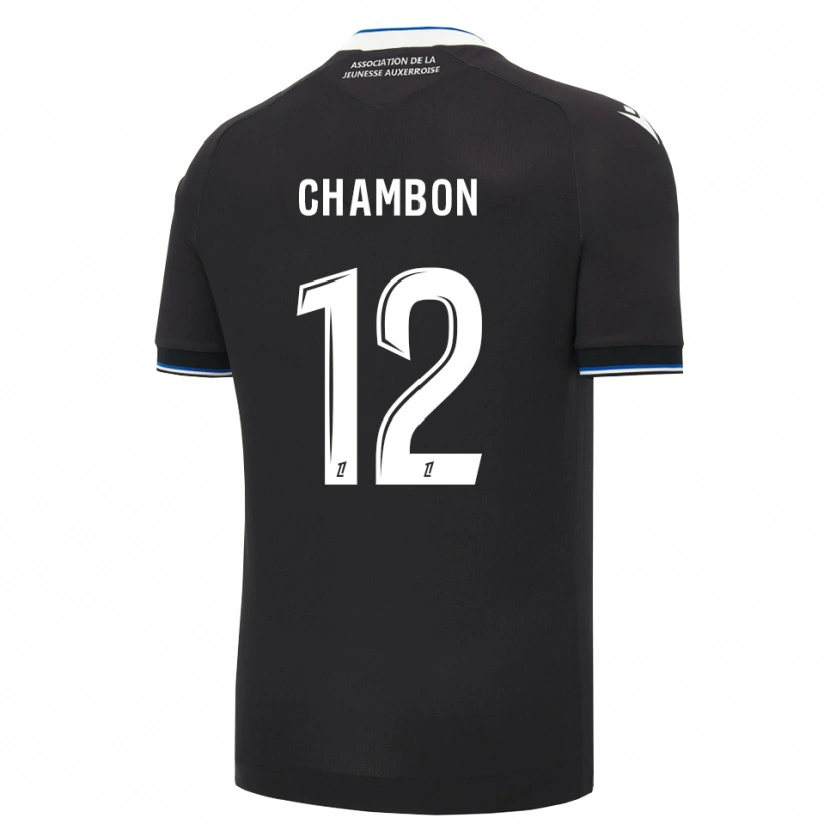 Danxen Barn Maxence Chambon #12 Svart Blå Hvit Bortetrøye Drakt Trøye 2026/27 Skjorter T-Skjorte