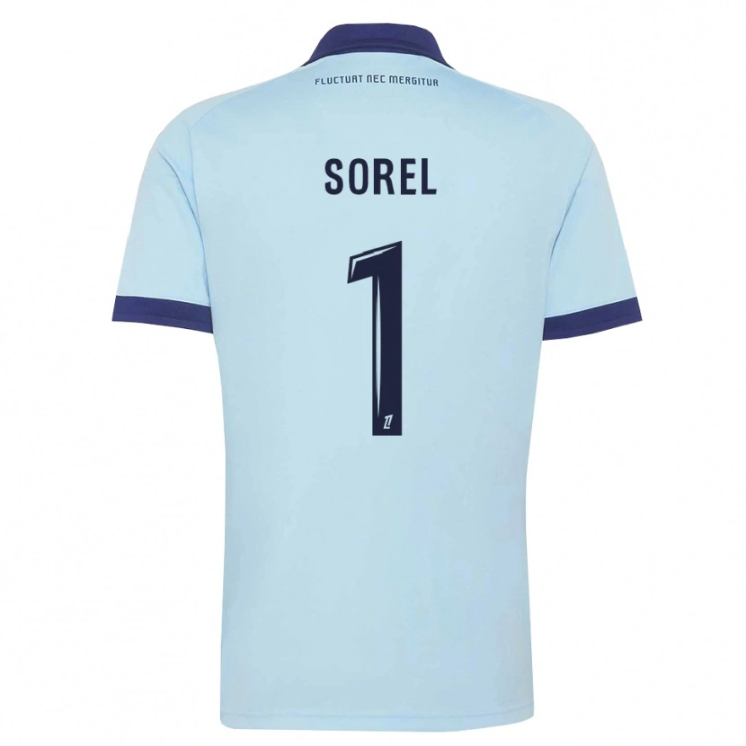 Danxen Barn Sacha Sorel #1 Kornblomstblå Svart Bortetrøye Drakt Trøye 2026/27 Skjorter T-Skjorte