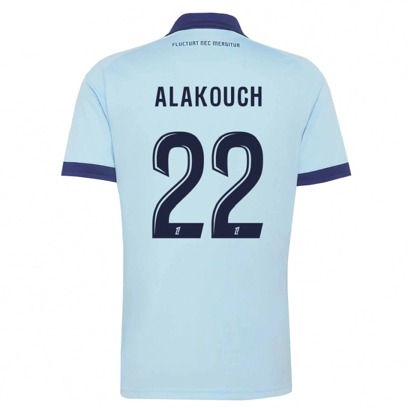 Danxen Barn Sofiane Alakouch #22 Kornblomstblå Svart Bortetrøye Drakt Trøye 2026/27 Skjorter T-Skjorte