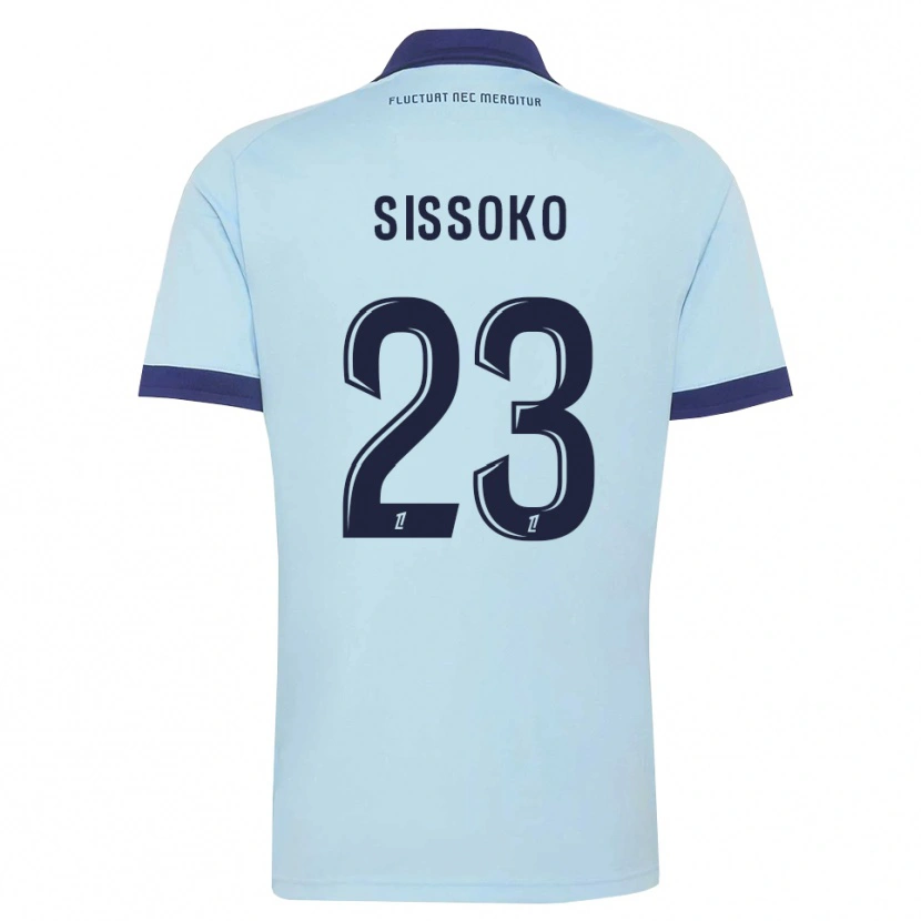 Danxen Barn Teninsoun Sissoko #23 Kornblomstblå Svart Bortetrøye Drakt Trøye 2026/27 Skjorter T-Skjorte