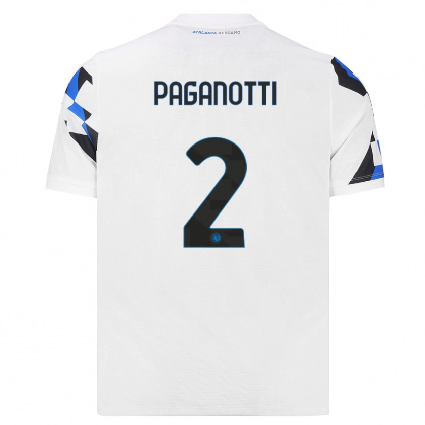 Danxen Barn Emanuele Paganotti #2 Hvit Rød Blå Bortetrøye Drakt Trøye 2026/27 Skjorter T-Skjorte
