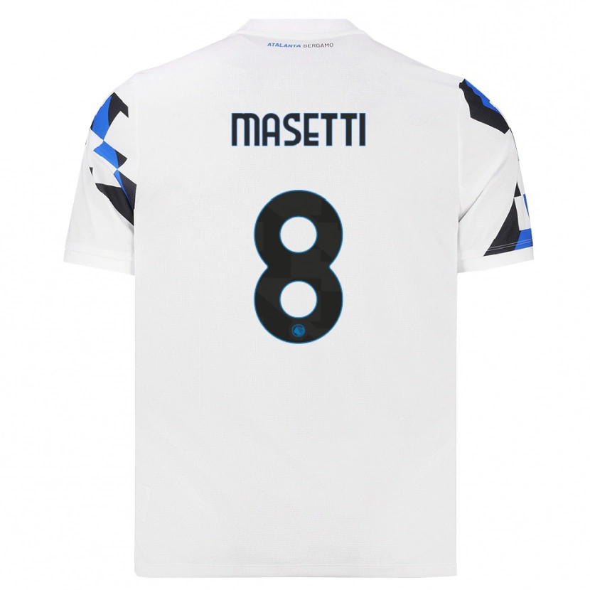 Danxen Barn Francesco Masetti #8 Hvit Rød Blå Bortetrøye Drakt Trøye 2026/27 Skjorter T-Skjorte