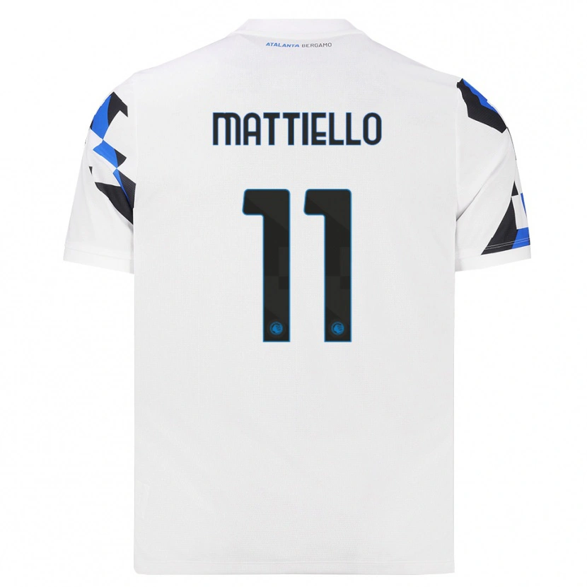 Danxen Barn Federico Mattiello #11 Hvit Rød Blå Bortetrøye Drakt Trøye 2026/27 Skjorter T-Skjorte