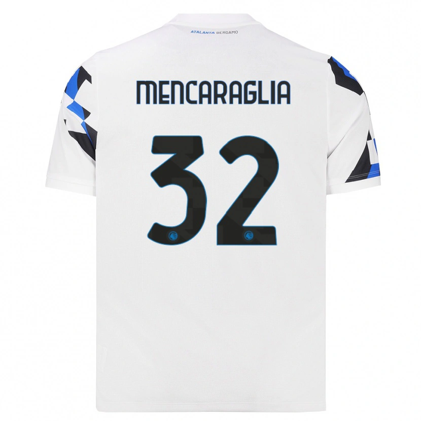 Danxen Barn Filippo Mencaraglia #32 Hvit Rød Blå Bortetrøye Drakt Trøye 2026/27 Skjorter T-Skjorte