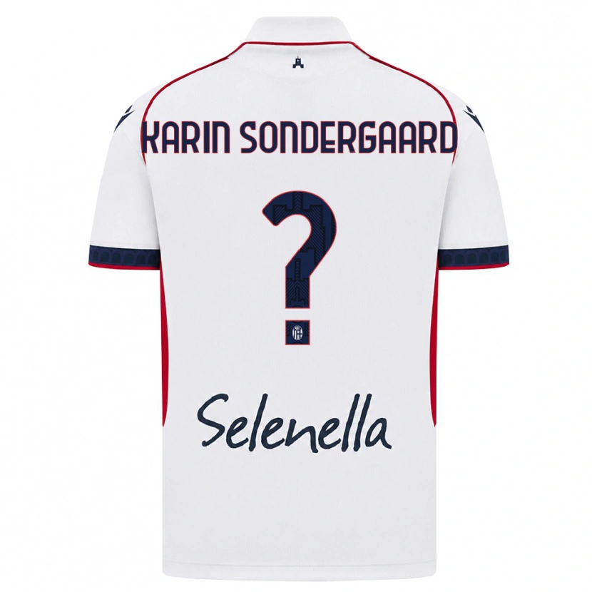 Danxen Barn Alice Karin Sondergaard #0 Hvit Rød Kongeblå Bortetrøye Drakt Trøye 2026/27 Skjorter T-Skjorte