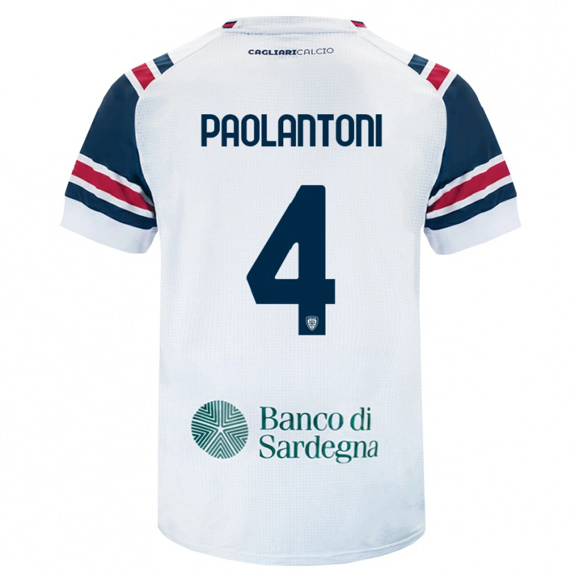 Danxen Barn Mattia Paolantoni #4 Hvit Rød Grønn Bortetrøye Drakt Trøye 2026/27 Skjorter T-Skjorte