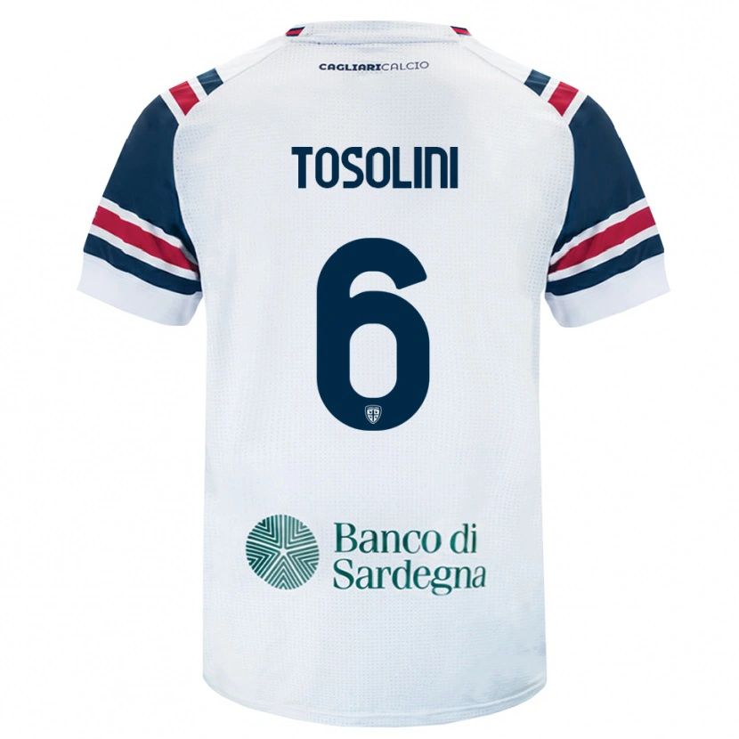 Danxen Barn Nicolas Tosolini #6 Hvit Rød Grønn Bortetrøye Drakt Trøye 2026/27 Skjorter T-Skjorte