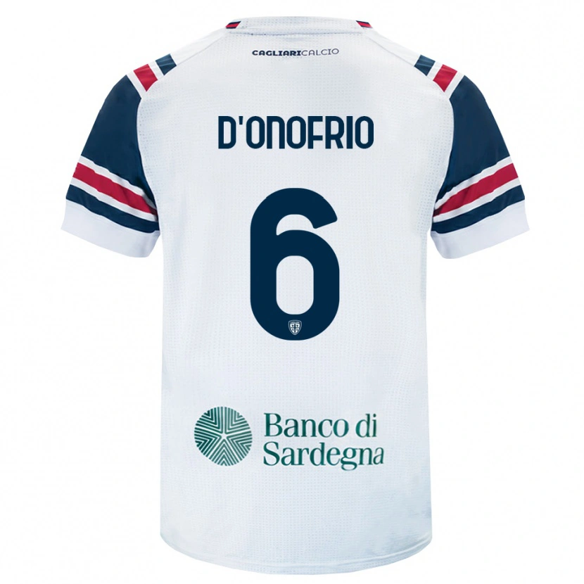 Danxen Barn Vincenzo D'onofrio #6 Hvit Rød Grønn Bortetrøye Drakt Trøye 2026/27 Skjorter T-Skjorte