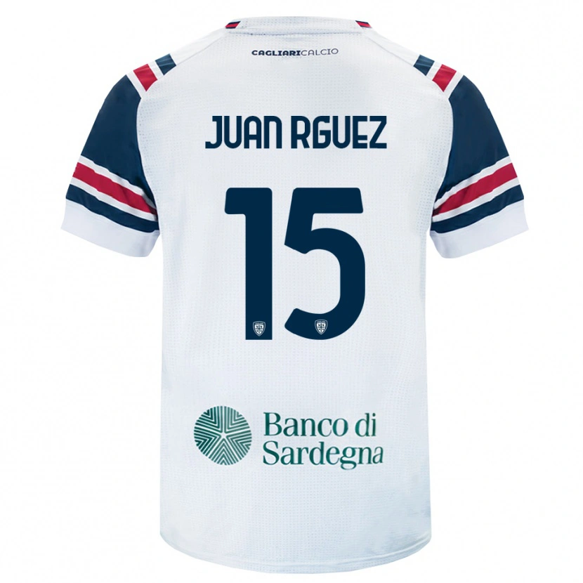 Danxen Barn Juan Rodríguez #15 Hvit Rød Grønn Bortetrøye Drakt Trøye 2026/27 Skjorter T-Skjorte