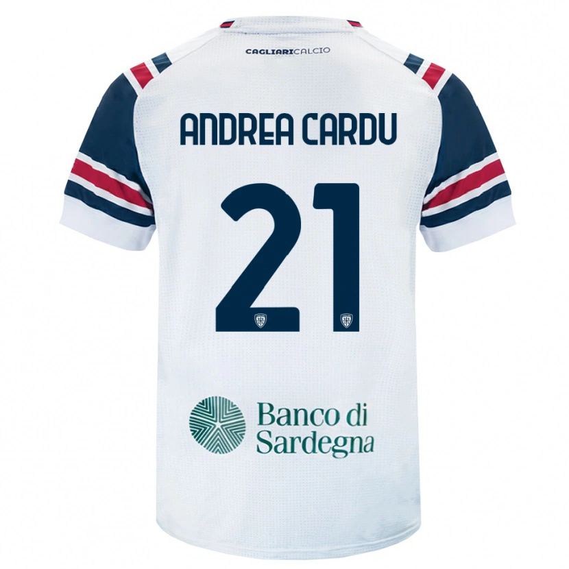 Danxen Barn Giovanni Andrea Cardu #21 Hvit Rød Grønn Bortetrøye Drakt Trøye 2026/27 Skjorter T-Skjorte