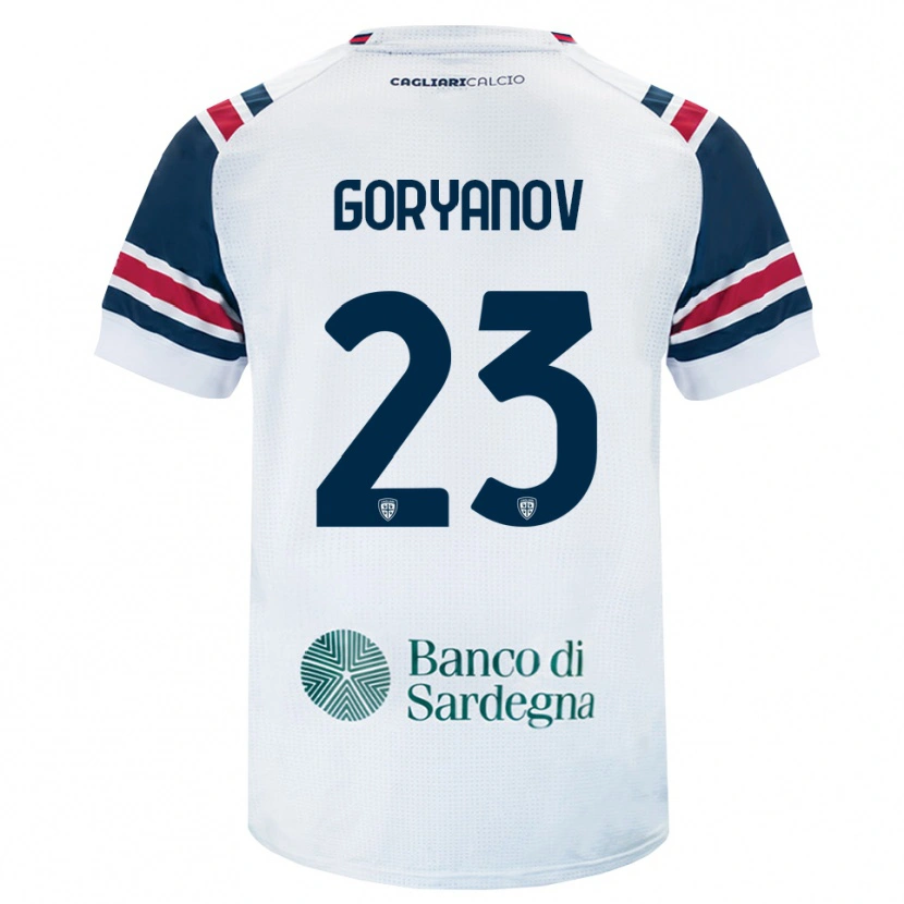 Danxen Barn Kristiyan Goryanov #23 Hvit Rød Grønn Bortetrøye Drakt Trøye 2026/27 Skjorter T-Skjorte