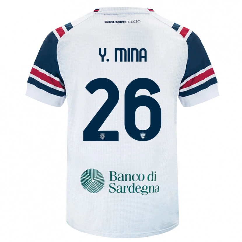 Danxen Barn Yerry Mina #26 Hvit Rød Grønn Bortetrøye Drakt Trøye 2026/27 Skjorter T-Skjorte