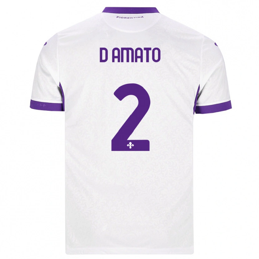 Danxen Barn Gabriele D'amato #2 Hvit Lilla Bortetrøye Drakt Trøye 2026/27 Skjorter T-Skjorte