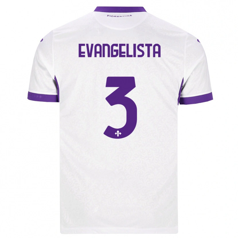 Danxen Barn Carlo Evangelista #3 Hvit Lilla Bortetrøye Drakt Trøye 2026/27 Skjorter T-Skjorte